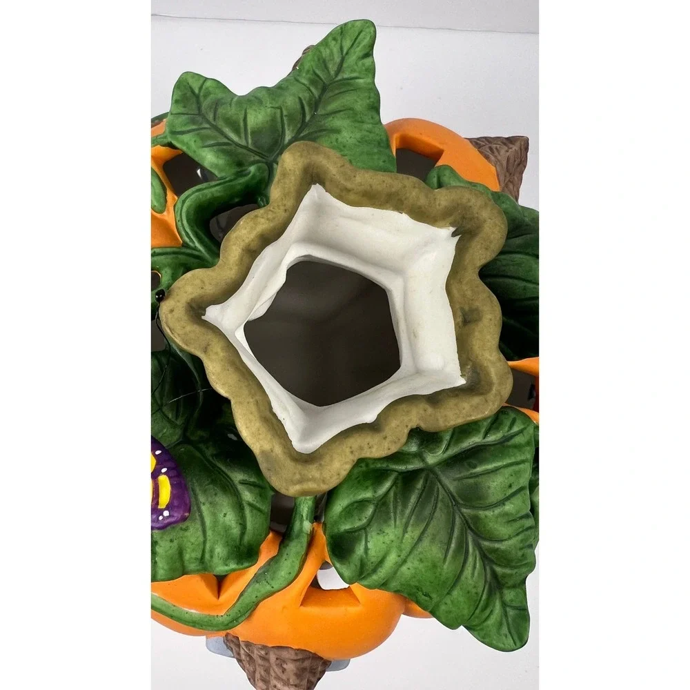 Partylite Pumpkin Tealight House P7316 Halloween Ceramic Candle With Box - Picture 8 of 13